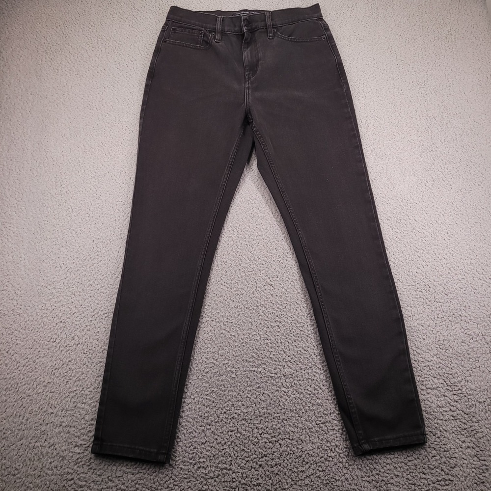 CALVIN KLEIN Jeans Womens Size 30 High Rise Skinny Black Stretch Denim 30x29